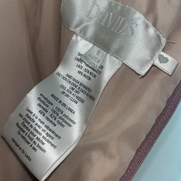 David’s bridal bridesmaid slit dress Mauve SIZE 6 - Picture 8 of 12